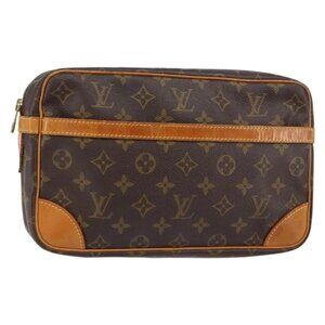 LOUIS VUITTON Monogram Compiegne 28 Clutch Bag M51845 LV Auth am10056